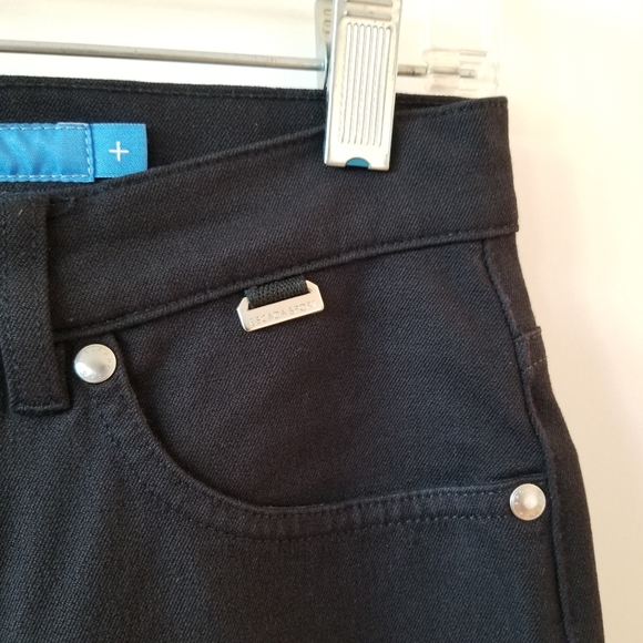 🌸 Escada Sport Linda Black Stretch Straight Leg High Rise Jeans Pants Size 2 - Picture 6 of 8